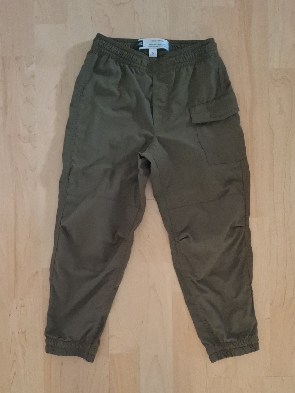 MEC Kids Green Elastic Waist Hik8ng Waterproof Pants Size 5